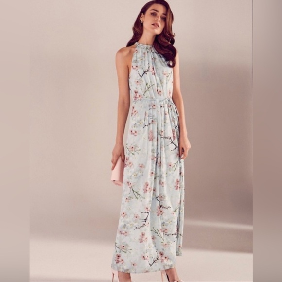 NWT Ted Baker London Women’s Elynor Oriental Blossom Floral Maxi Dress Size 1 - Picture 1 of 16